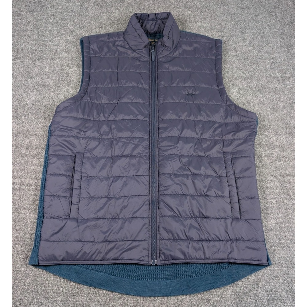 Texas Standard Quilted Full Zip Vest Mens 2XL Navy Blue Western Puffer
